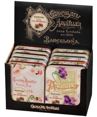 Amatller - Seasonal - Raspberry Filled Flowers - Assort Tins
