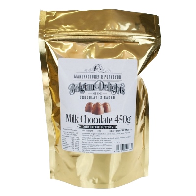 Belgian Delights - Couverture Chocolate Buttons - Milk 37%