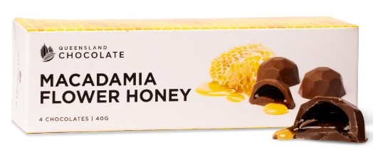 Belgian Delights - Qld Chocolates - 4pc Macadamia Honey