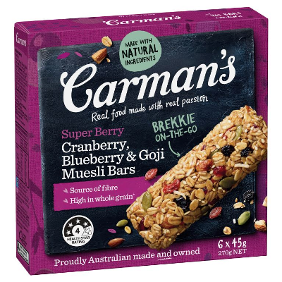 Carmans - Muesli Bars - Super Berry