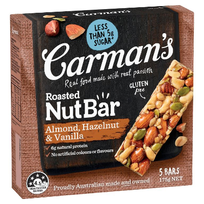 Carmans - Nut Bars - Almond, Hazelnut & Vanilla