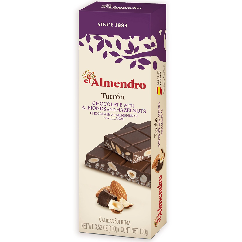 El Almendro - Christmas - Choc Turron with Almonds & Hazelnuts
