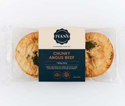 Ivans - Twin Pack - Chunky Angus Beef Pies