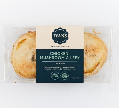 Ivans - Twin Pack - Chicken, Mushroom & Leek