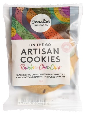 Charlies - Indv Wrapped Artisan - Rainbow Choc Chip - Dispenser