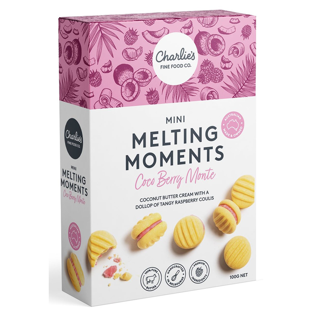 Charlies - Coco Berry Monte Mini Melting Moments