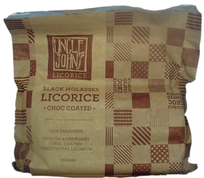 Uncle John's - Choc Coated Licorice - Bag