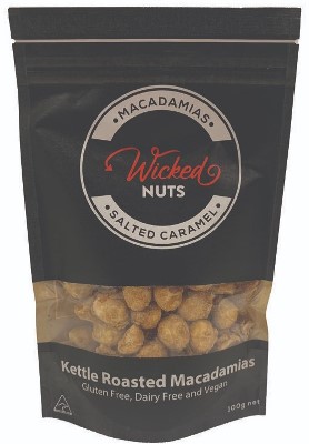 Wicked Nuts - Pouch - Salted Caramel Macadamias