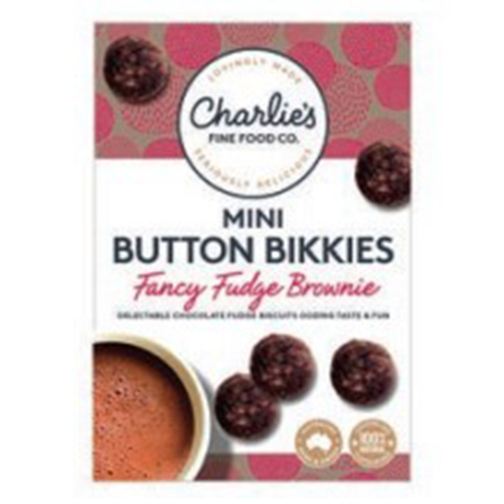 Charlies - Button Bikkies - Mini Fancy Fudge Brownie