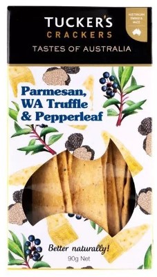 Tuckers - Crackers - Taste of Aust - Parmesan, WA Truffle & Pepperleaf