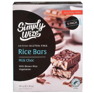 Simply Wize - Rice Bars - Milk Chocolate