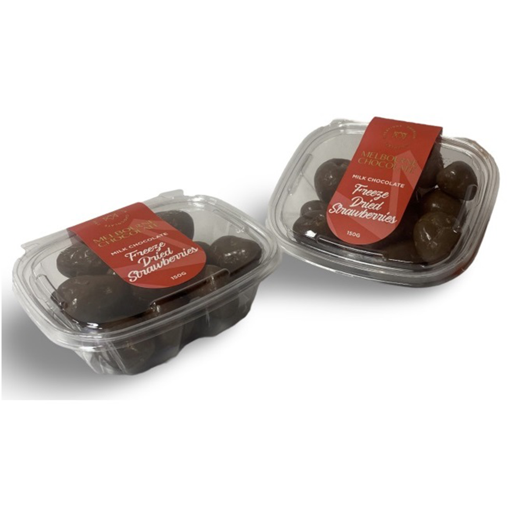 Melbourne Chocolate - Retail - Milk Choc Freeze Dried Strawberries