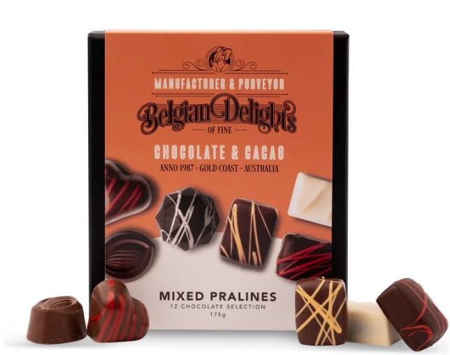 Belgian Delights - Gift Boxed - Mixed Chocolate Pralines (12pc)