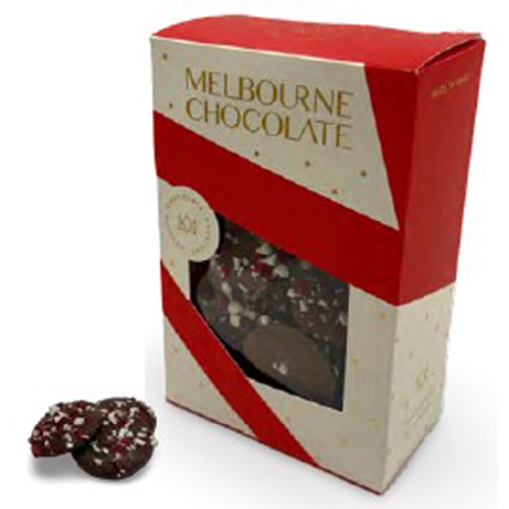 Melbourne Chocolate - Gift - Xmas - Choc Candy Cane Crunch Pastilles