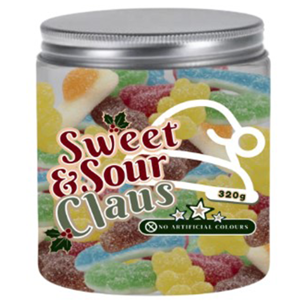 Mason Sweet Co - Christmas Confectionery - Sweet & Sour Claus - Assort Gummies