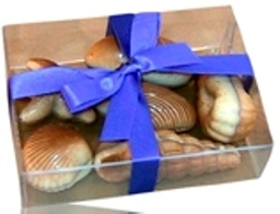 [BG032c] Belgian Delights - Gift Boxed - 6 Pc Chocolate Sea Shells Assorted
