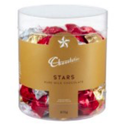 [CLT251c] Chocolatier - Xmas - Tub - Assorted Stars (Approx 125)