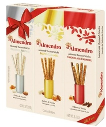 [EL13] El Almendro - Christmas - Gift Pack - Sticks - Crunchy Almond, Salted Caramel, Chocolate