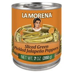 [LM10] La Morena - Can - Preserved Vegetables - Sliced Green Jalapenos Peppers