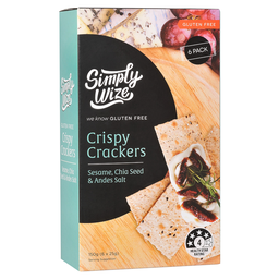 [SW026c] Simply Wize - Crispy Crackers - Sesame Chia Seed & Andes Salt