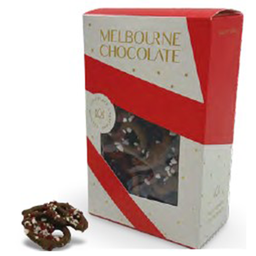 [RR222c] Melbourne Chocolate - Gift - Xmas - Choc Candy Cane Crunch Pretzels