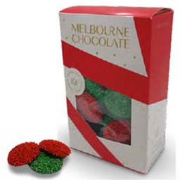 [RR221c] Melbourne Chocolate - Gift - Xmas - Red & Green Choc Speckles