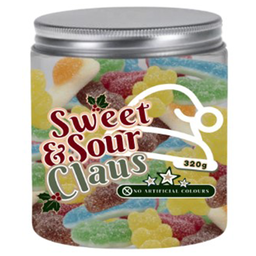[MS04] Mason Sweet Co - Christmas Confectionery - Sweet & Sour Claus - Assort Gummies