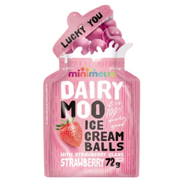 [ML26c] Mini Melts - Large Ice Cream Balls Pouch - Dairy Moo Strawberry